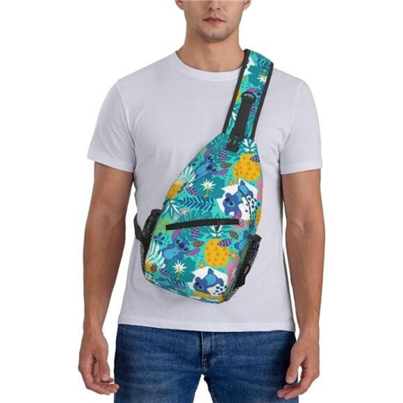 Mens crossbody sling bag cartoon chest shoulder bag travel casual running work g - Picture 5 of 6